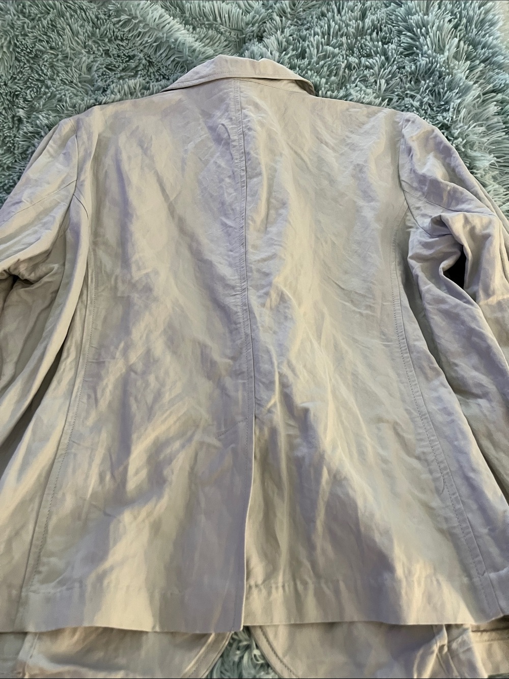 J JILL NWT TRENDY MARBLE/ SILVERMIST ONE BUTTON NOTCHED COLLAR BLAZER SIZE L - Picture 5 of 6